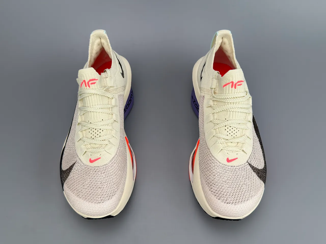 Nike Road Racing AF Off-White Black Orange Purple Chaussures de course 7