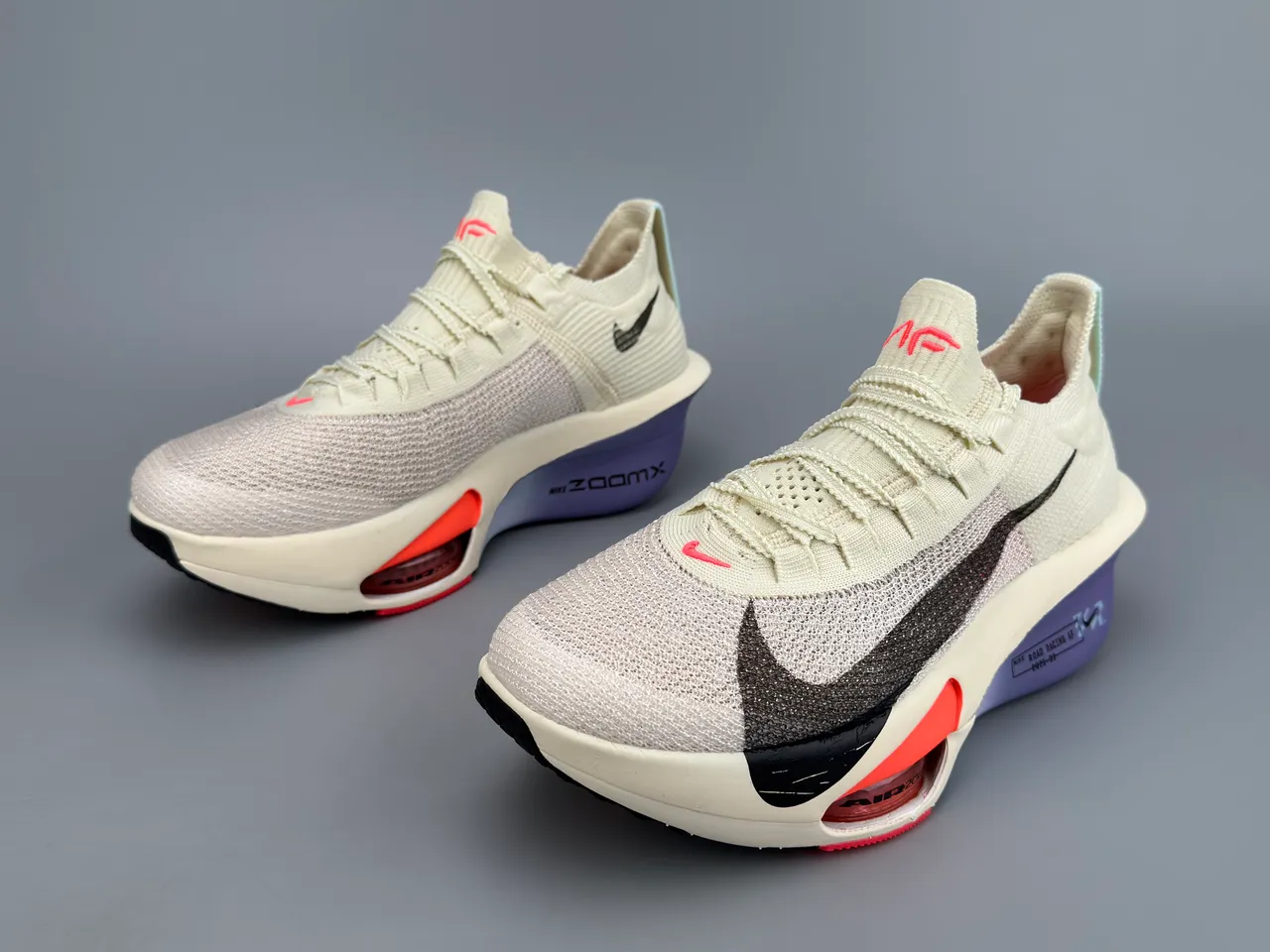 Nike Road Racing AF Off-White Black Orange Purple Chaussures de course 9
