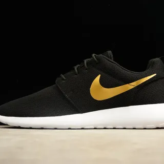 Nike Roshe One Black and Gold Lifestyle Sneakers