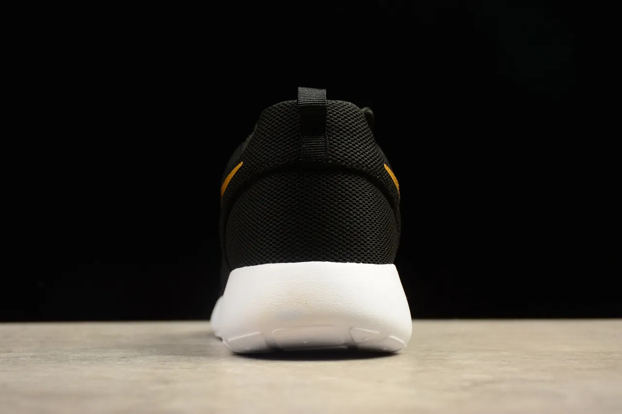 Nike Roshe One Black and Gold Lifestyle Sneakers 2
