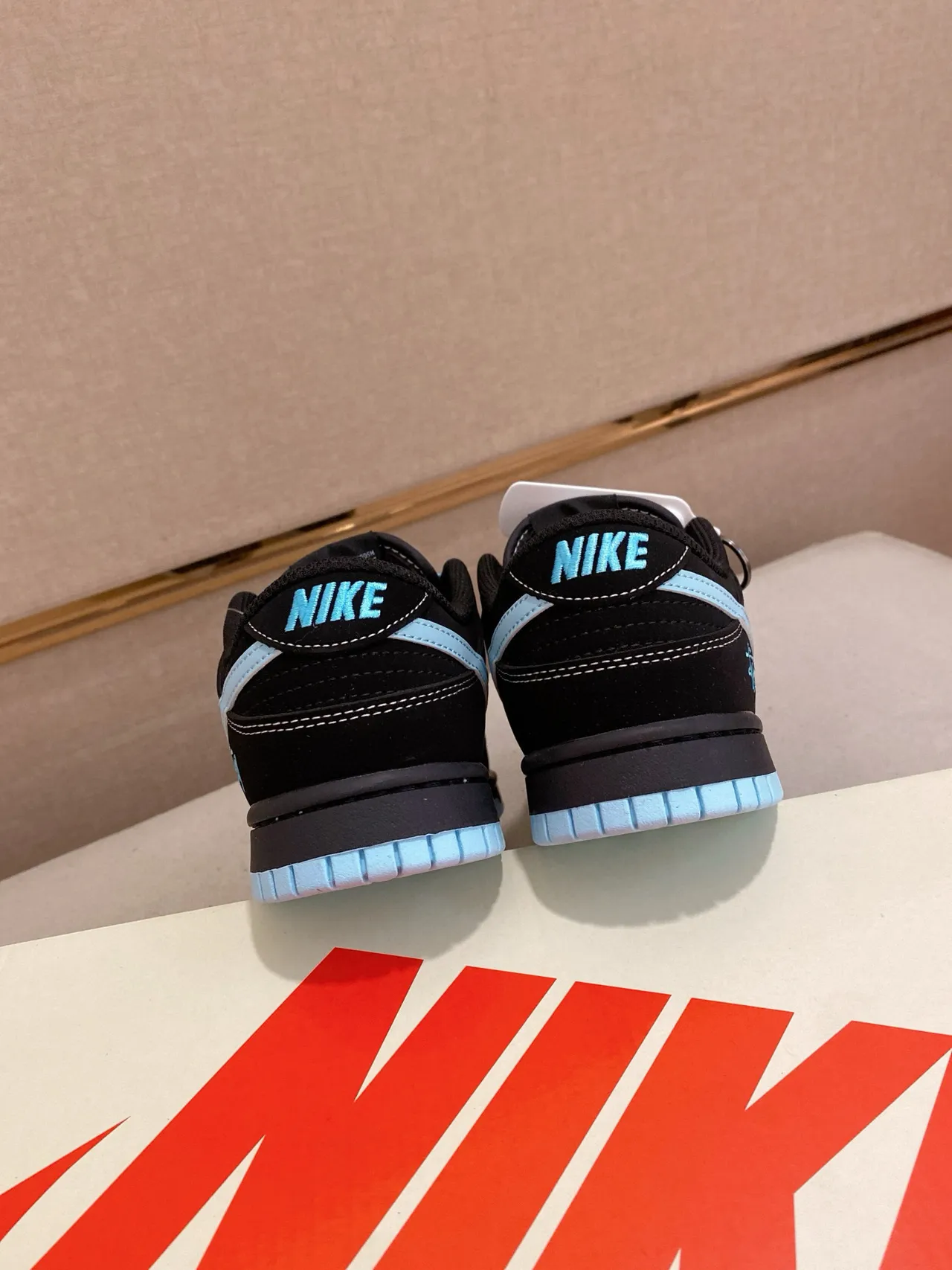 Nike SB Dunk Low Noir Bleu Clair Stussy Chaussures de skateboard 7