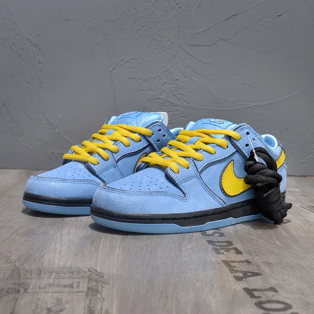 Nike SB Dunk Low أحذية التزلج على اللوح أزرق فاتح أصفر 4