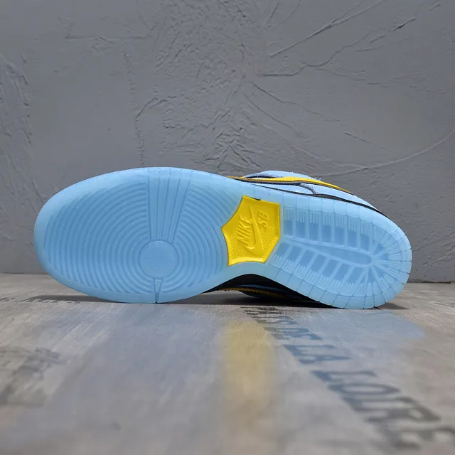 Nike SB Dunk Low أحذية التزلج على اللوح أزرق فاتح أصفر 5