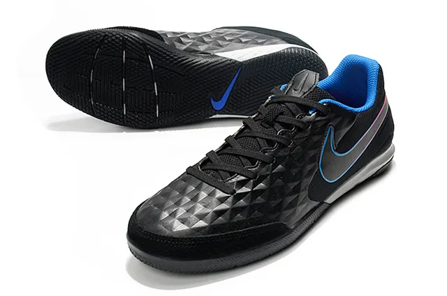Nike Tiempo Legend Blanc Vert Matelassé Texturé Diamant Supérieur Bas-Coupé Col de Cheville Chaussures de Football Intérieures 17