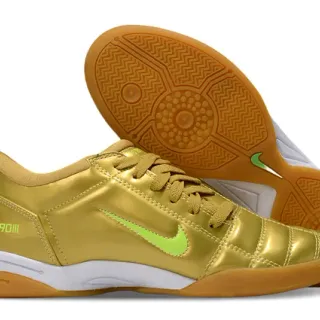 Nike Total 90 III Metallic Gold Lime Green Indoor Soccer Shoes