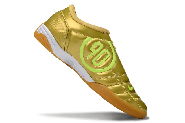 Nike Total 90 III Or métallique Vert lime Chaussures de football intérieur 2