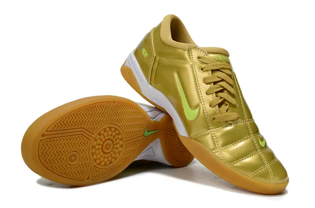 Nike Total 90 III Or métallique Vert lime Chaussures de football intérieur 4