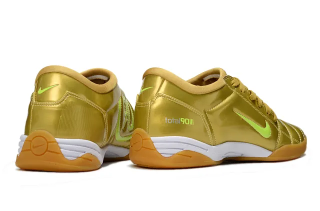 Nike Total 90 III Or métallique Vert lime Chaussures de football intérieur 5