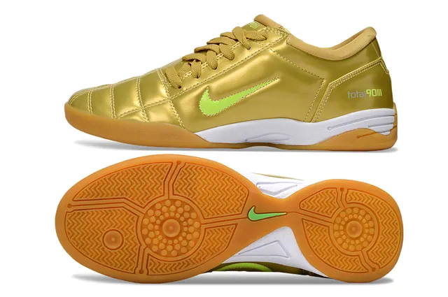 Nike Total 90 III Or métallique Vert lime Chaussures de football intérieur 6