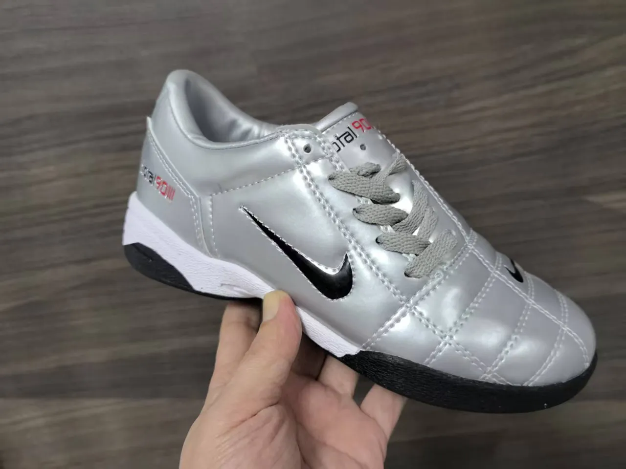 Nike Total 90 III Metallic Silver Black Indoor Soccer Shoes 3