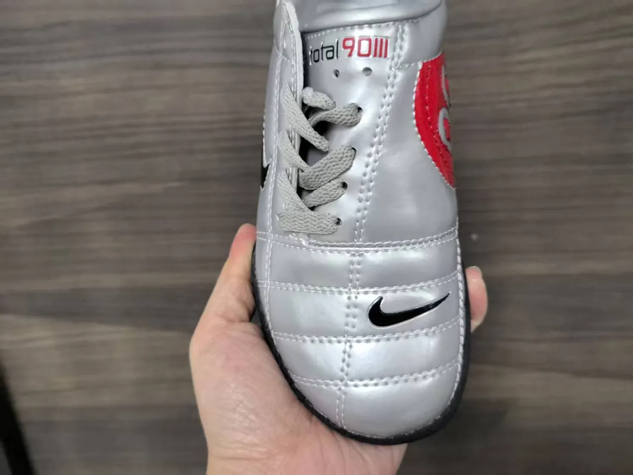 Nike Total 90 III Metallic Silver Black Indoor Soccer Shoes 4