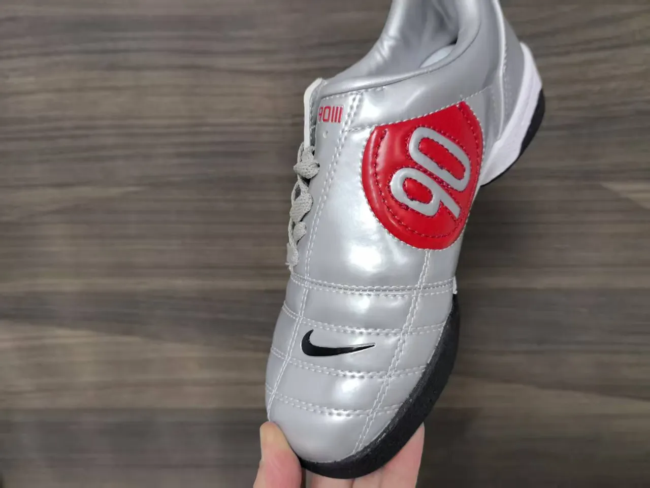 Nike Total 90 III Metallic Silver Black Indoor Soccer Shoes 5
