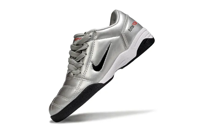 Nike Total 90 III Metallic Silver Black Indoor Soccer Shoes 12