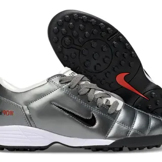 Nike Total 90 III चांदी लाल टर्फ फुटबॉल जूते