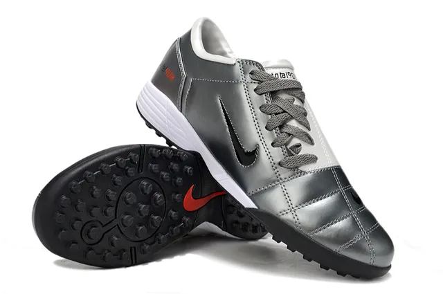 Nike Total 90 III Plata Rojo Césped Zapatos de fútbol 3