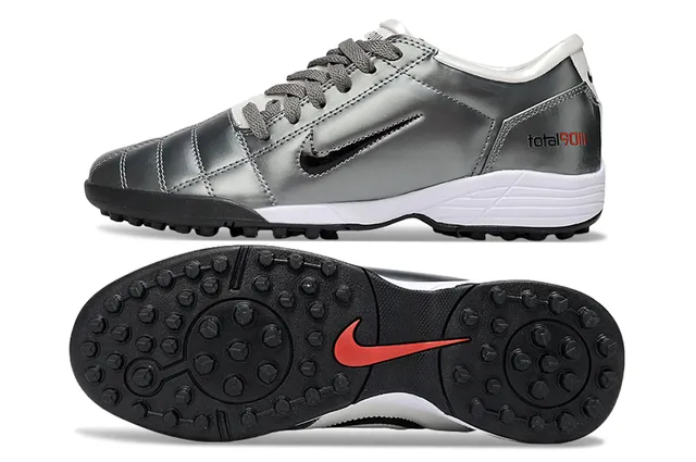Nike Total 90 III Plata Rojo Césped Zapatos de fútbol 7