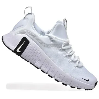 Nike White and Black Ribbed Midsole Lifestyle Sneaker