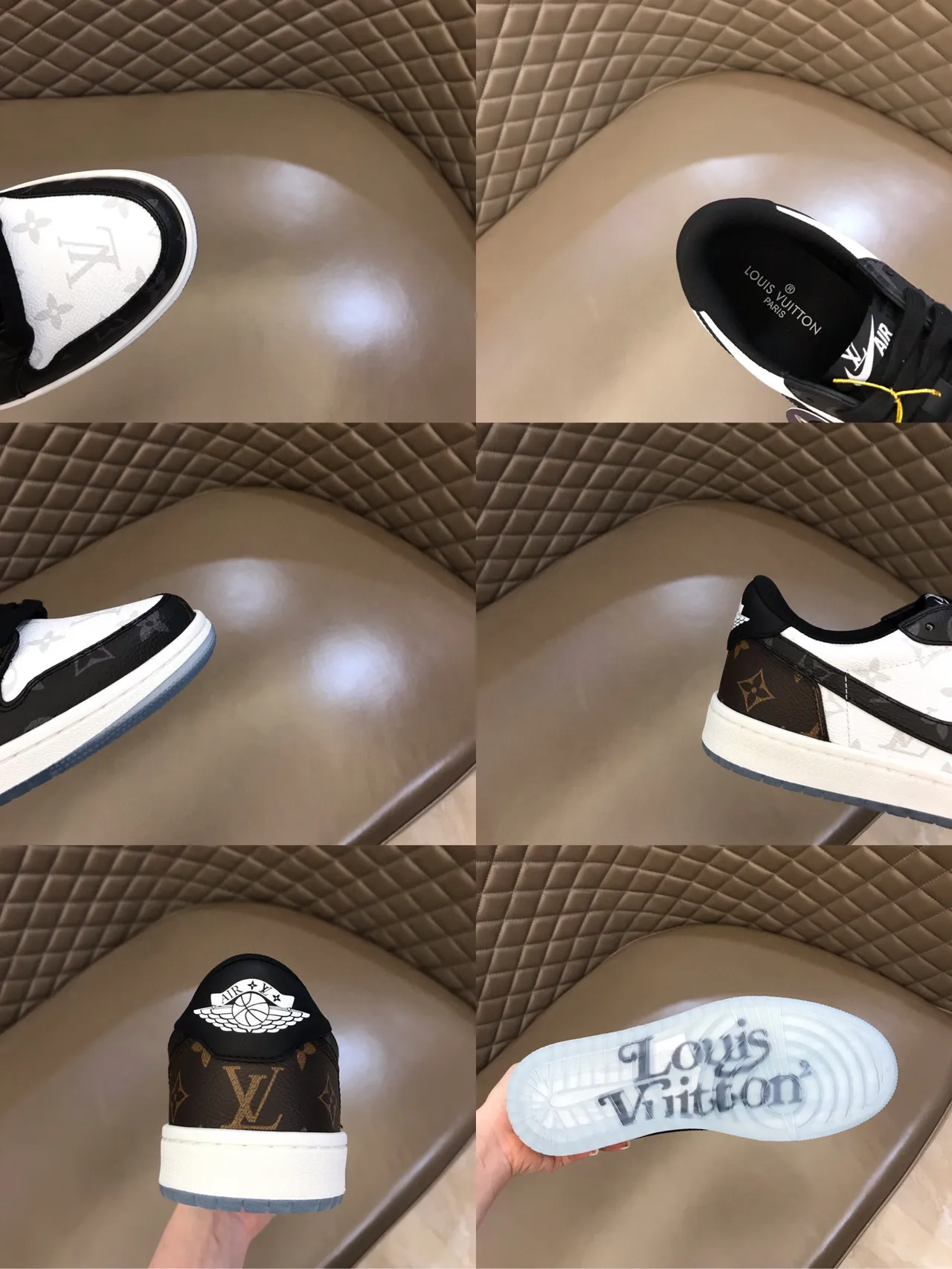 Nike White Black Low-Top Monogram-Print Overlay Lifestyle Sneakers 2
