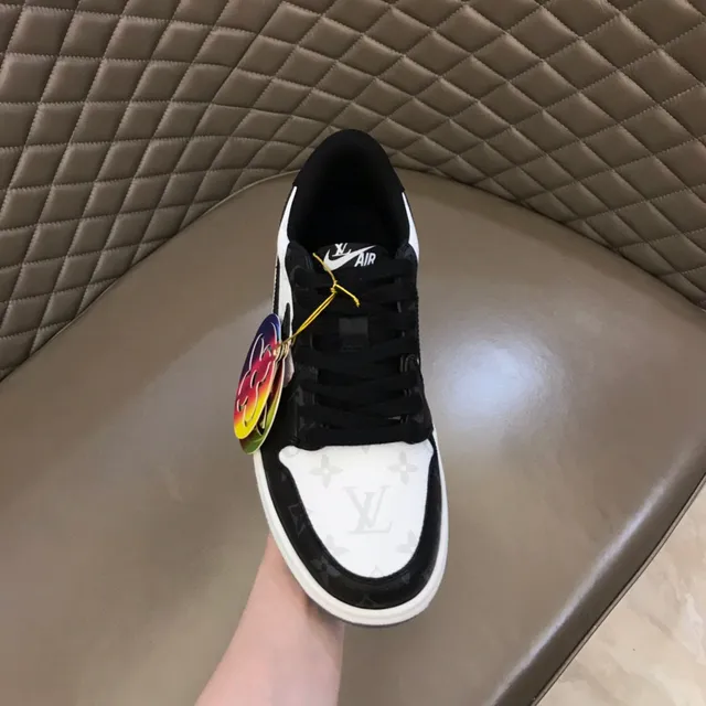 Nike White Black Low-Top Monogram-Print Overlay Lifestyle Sneakers 4