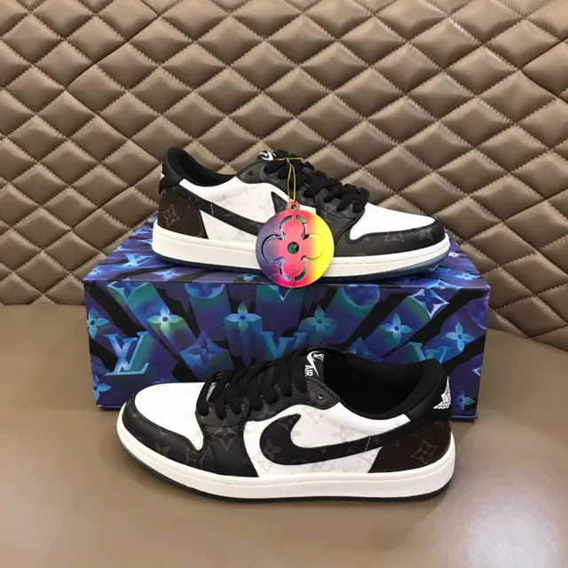 Nike White Black Low-Top Monogram-Print Overlay Lifestyle Sneakers 7