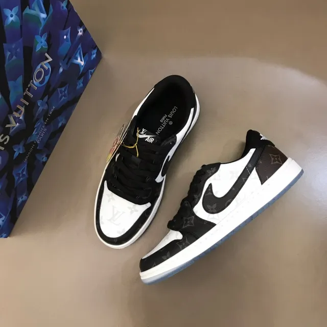Nike White Black Low-Top Monogram-Print Overlay Lifestyle Sneakers 8
