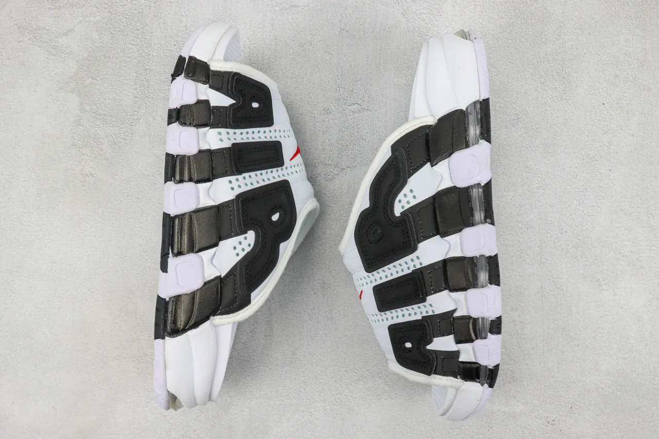 Nike White Black Open-Back Slipper Checkered Midsole Slippers 2