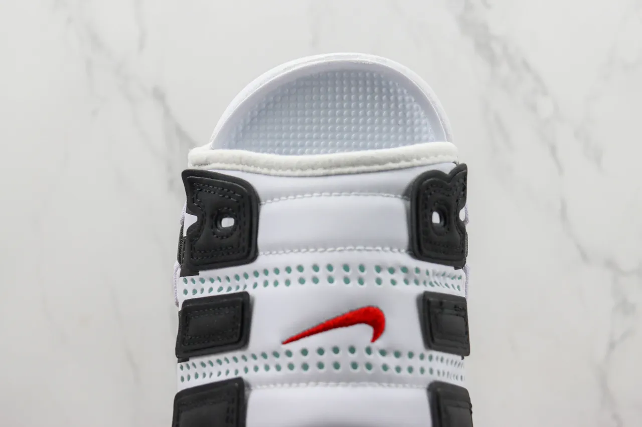 Nike White Black Open-Back Slipper Checkered Midsole Slippers 6
