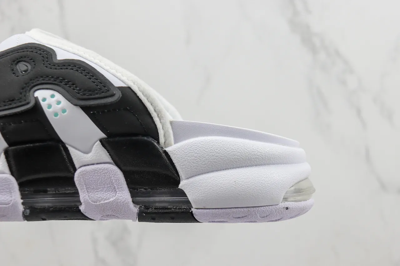 Nike White Black Open-Back Slipper Checkered Midsole Slippers 7