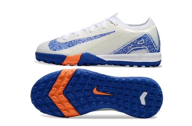 Nike Blanc Bleu Upper Knit Overlay Graphique Turf Chaussures de Football 6