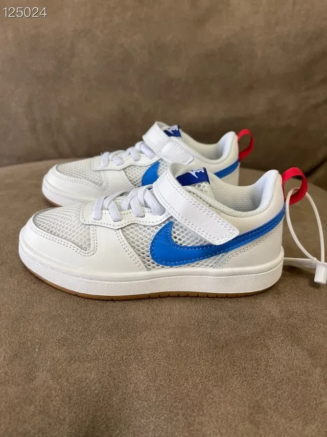 Nike White Blue Low-Top Mesh Upper Lifestyle Sneakers 5