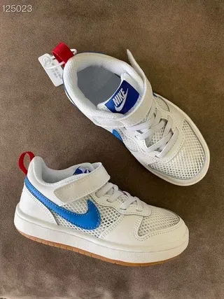 Nike White Blue Low-Top Mesh Upper Lifestyle Sneakers 8
