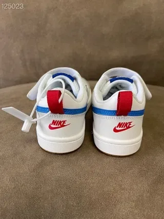 Nike White Blue Low-Top Mesh Upper Lifestyle Sneakers 9