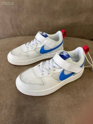 Nike White Blue Low-Top Mesh Upper Lifestyle Sneakers 12