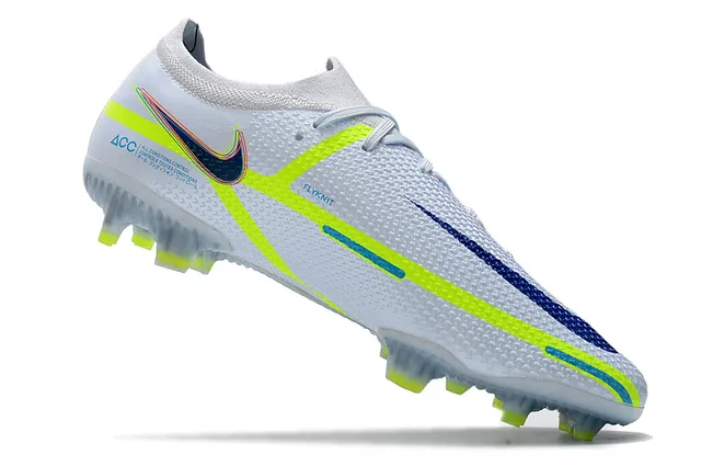 Nike blanco verde ingenierizada malla superior dinámico ajuste cuello terreno firme fútbol zapatos 4