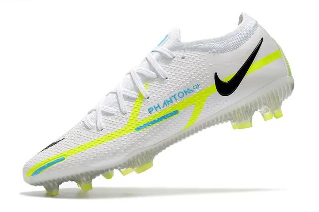 Nike blanco verde ingenierizada malla superior dinámico ajuste cuello terreno firme fútbol zapatos 11