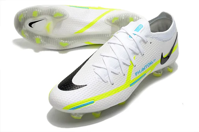 Nike blanco verde ingenierizada malla superior dinámico ajuste cuello terreno firme fútbol zapatos 13