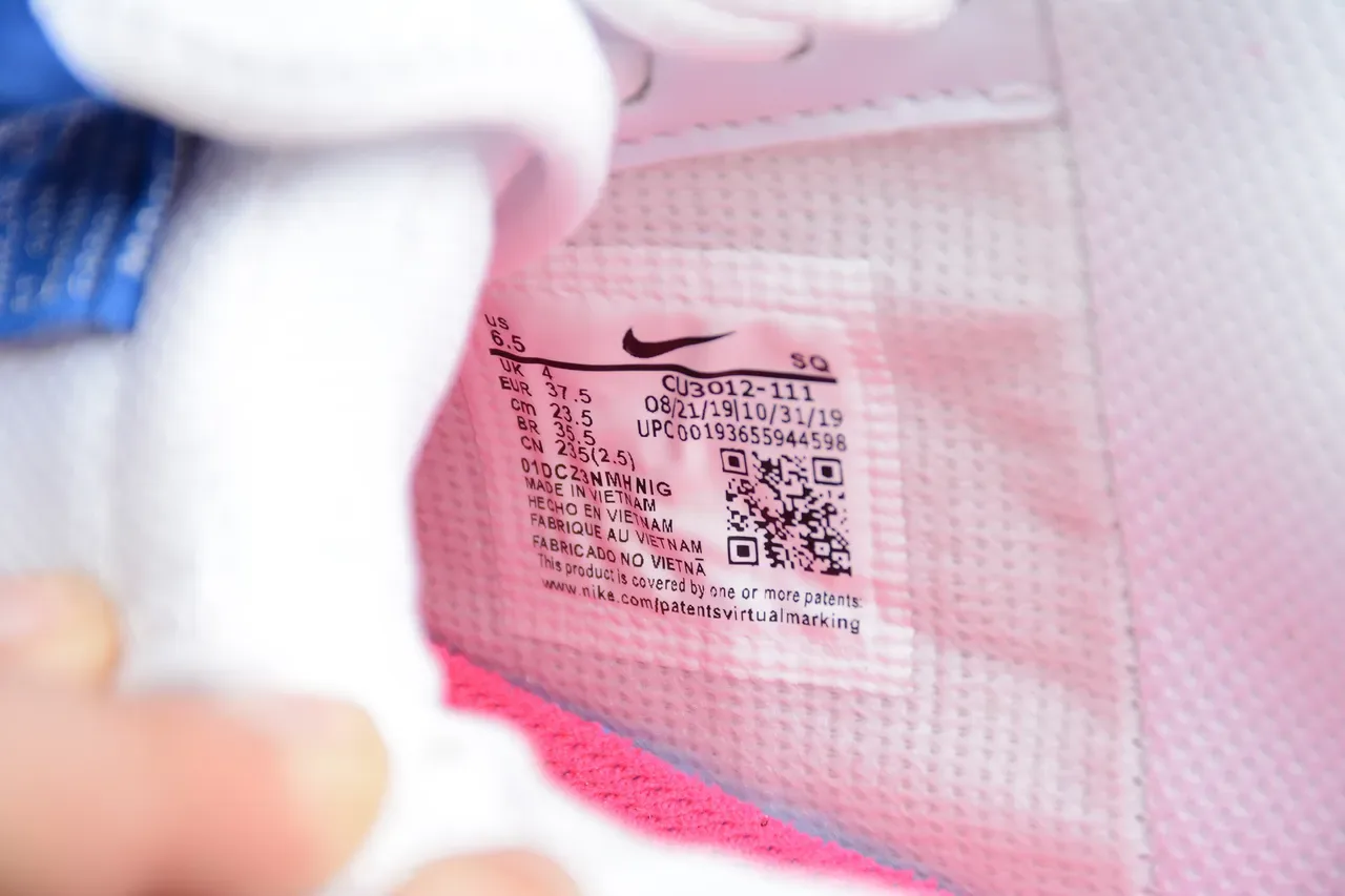 Nike White Pink Platform Sole Textured Leather Upper Lifestyle Sneakers 6