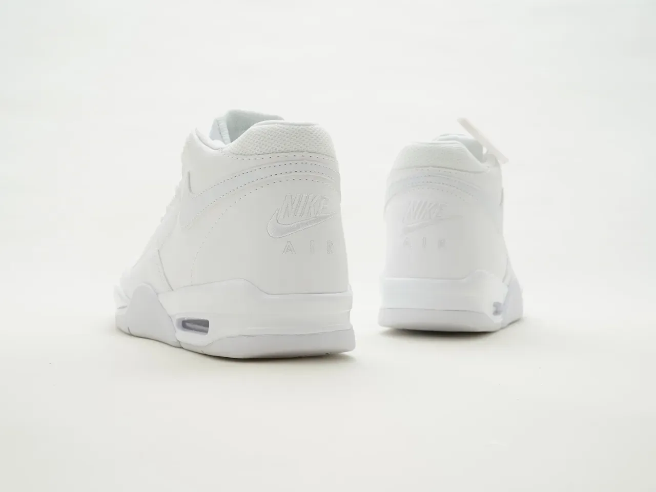 Nike White Red High-Top Leather Lifestyle Sneakers 9