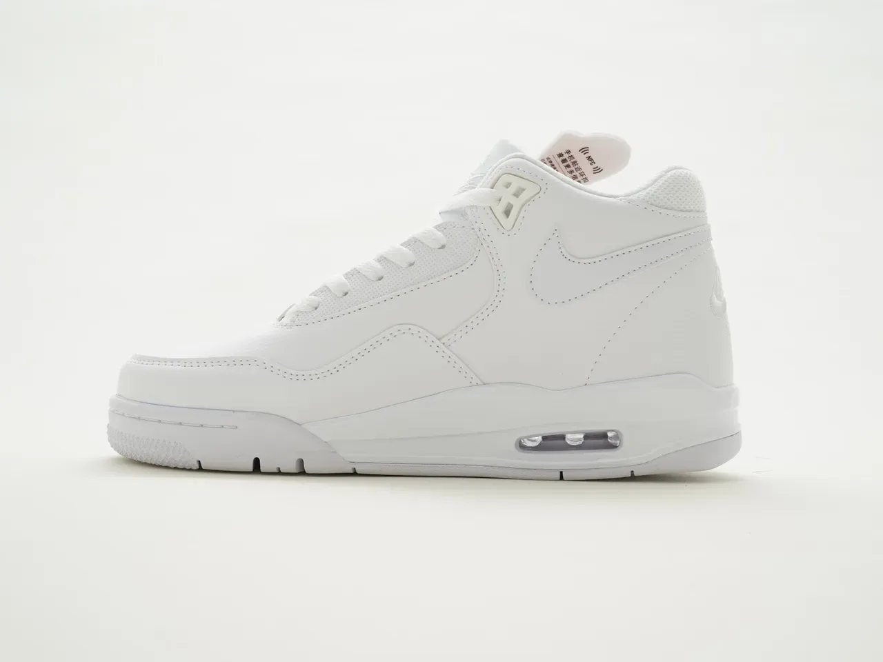 Nike White Red High-Top Leather Lifestyle Sneakers 11