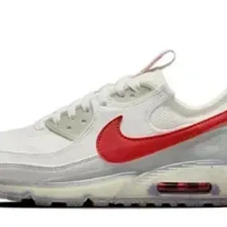 Nike White Red Low-Top Mesh And Synthetic Upper Lifestyle Sneakers