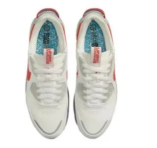 Nike White Red Low-Top Mesh And Synthetic Upper Lifestyle Sneakers 4