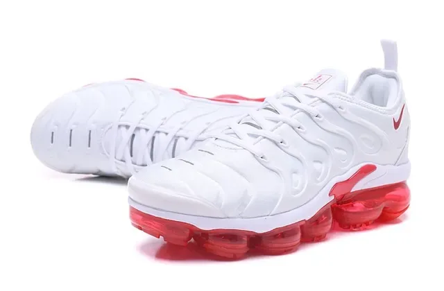 Nike Air Unit Sneakers Lifestyle Blancs Rouges Upper Maille Translucide Semelle Air Unit Longueur Complète 2