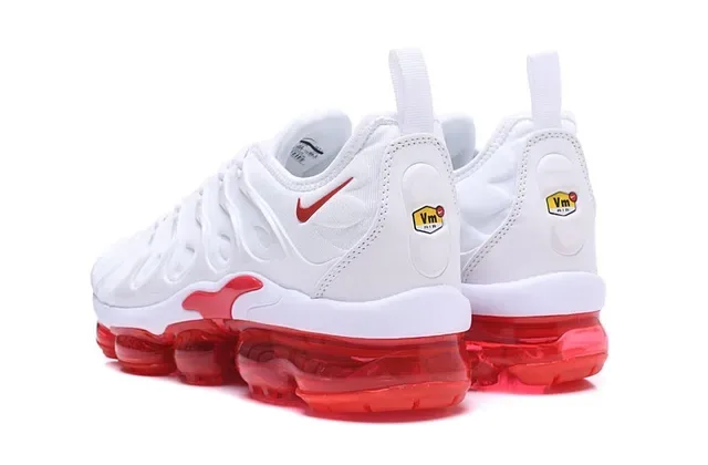 Nike Air Unit Sneakers Lifestyle Blancs Rouges Upper Maille Translucide Semelle Air Unit Longueur Complète 3