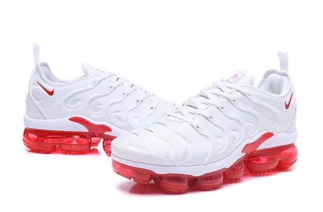 Nike Air Unit Sneakers Lifestyle Blancs Rouges Upper Maille Translucide Semelle Air Unit Longueur Complète 4