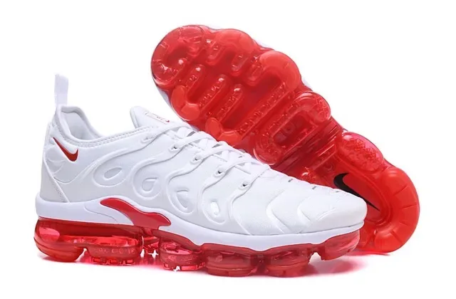 Nike Air Unit Sneakers Lifestyle Blancs Rouges Upper Maille Translucide Semelle Air Unit Longueur Complète 5