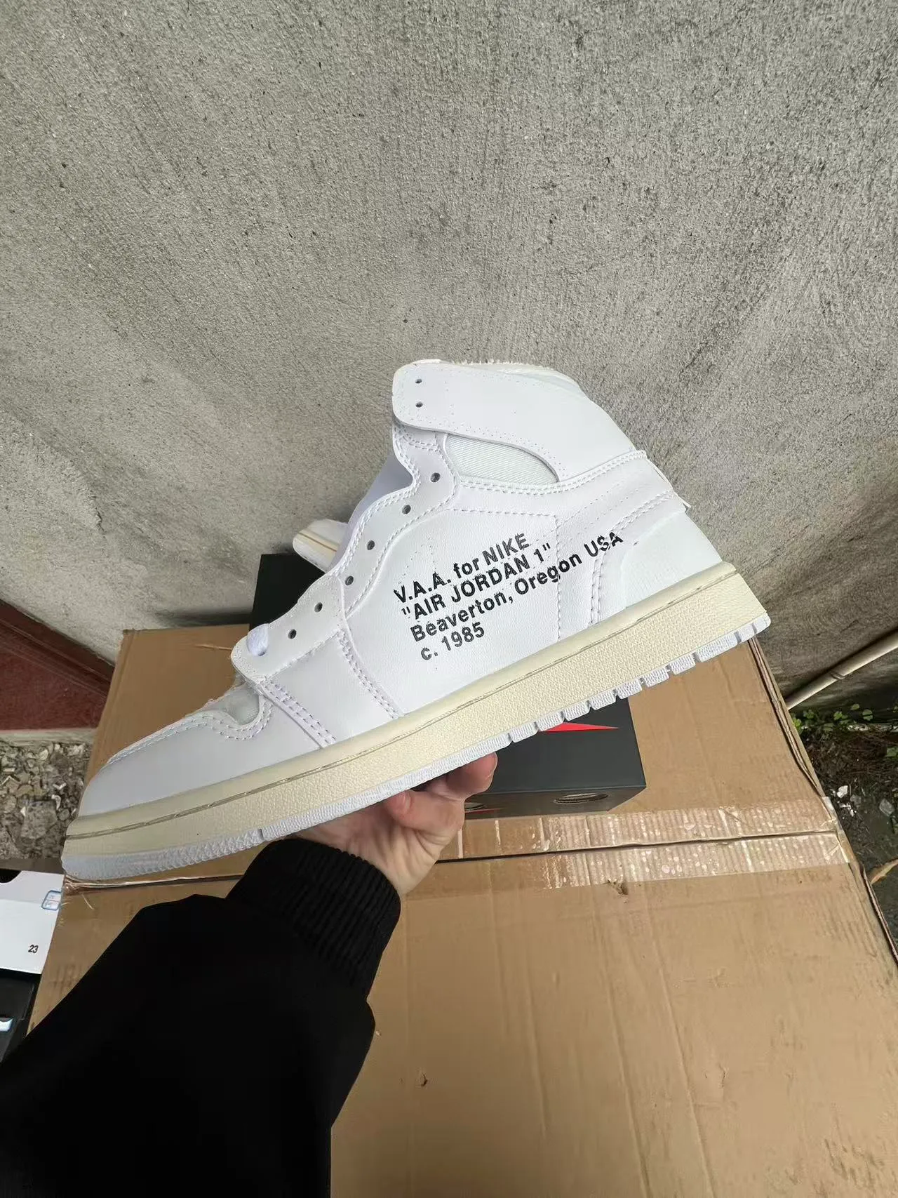 Nike x Off-White Air Jordan 1 White Industrial Zip-Tie Basketball Shoes 5