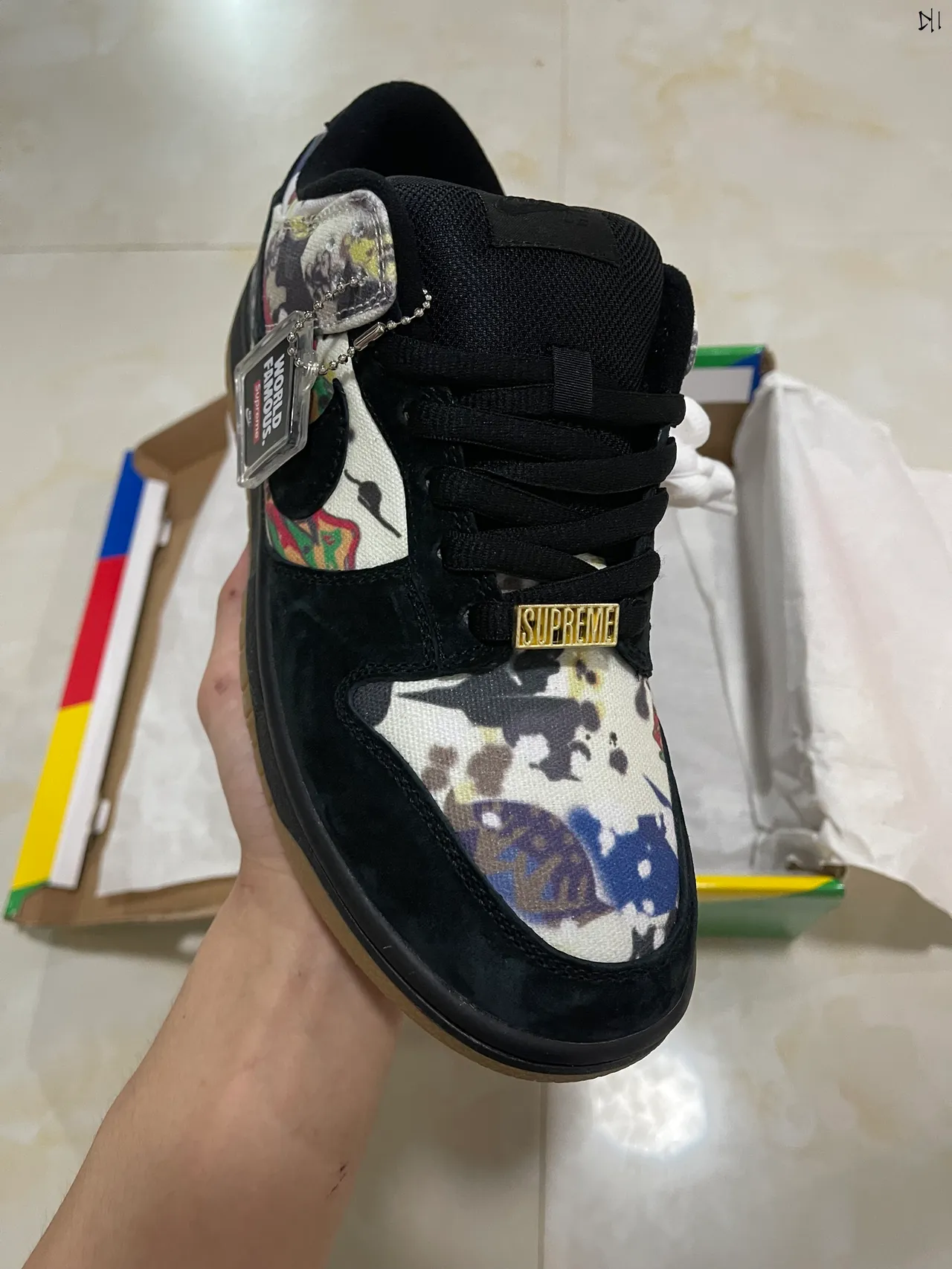 Nike x Supreme SB Dunk Low 多色拼贴滑板鞋 2