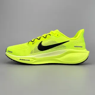 Nike Yellow Black Knit Upper Air Zoom Cushioning Running Shoes