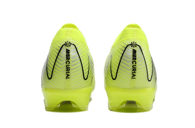 Nike Yellow Black Neon Knit Upper Swoosh Overlay Firm-Ground Soccer Shoes 4