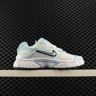 Nike Zoom 2K व्हाइट ब्लू परतदार सिंथेटिक केज ओवरले ओपन मेश अपर लाइफस्टाइल स्नीकर